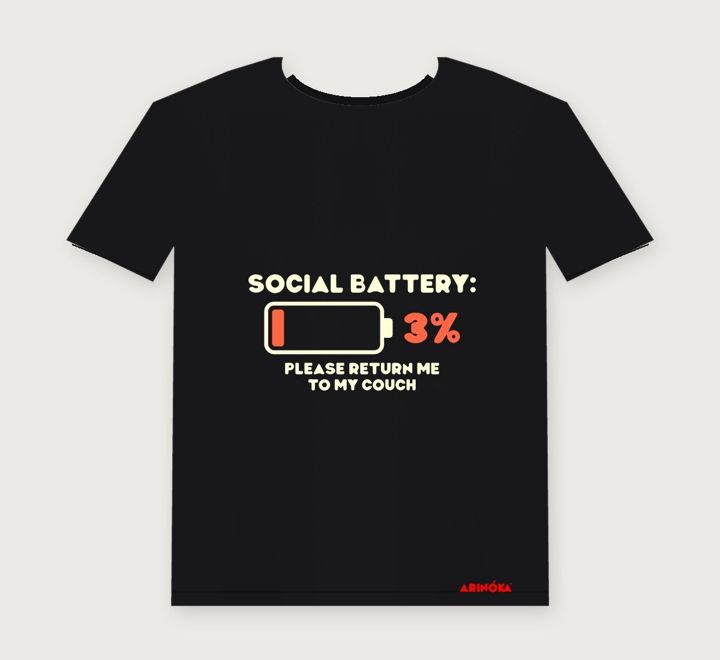 Social Battery 3% tee